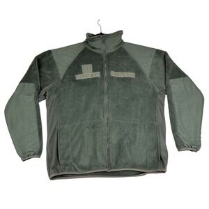 US Military Cold Weather Fleece‎ Jacket Polartec Mens Medium Regular Green